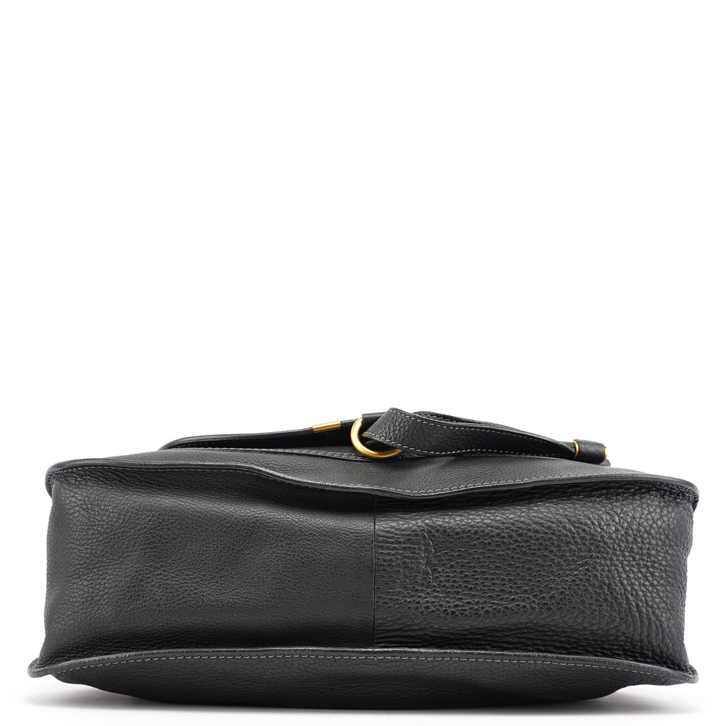 Black Leather Marcie 2-Way Bag