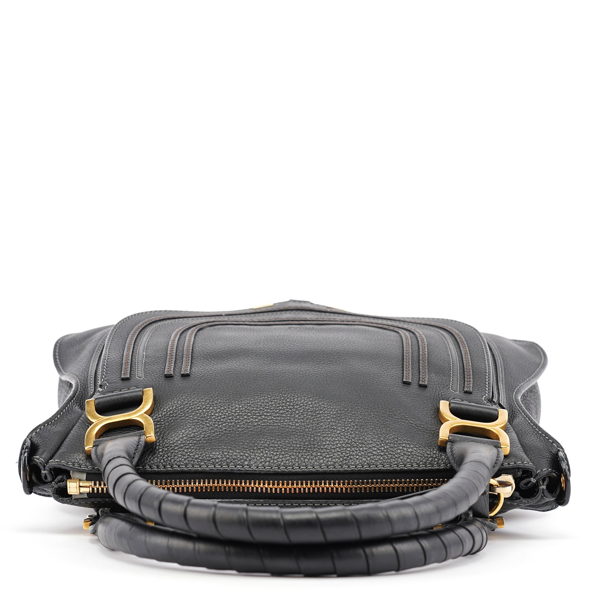Black Leather Marcie 2-Way Bag