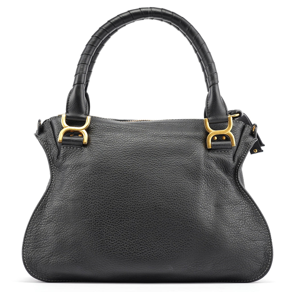 Black Leather Marcie 2-Way Bag