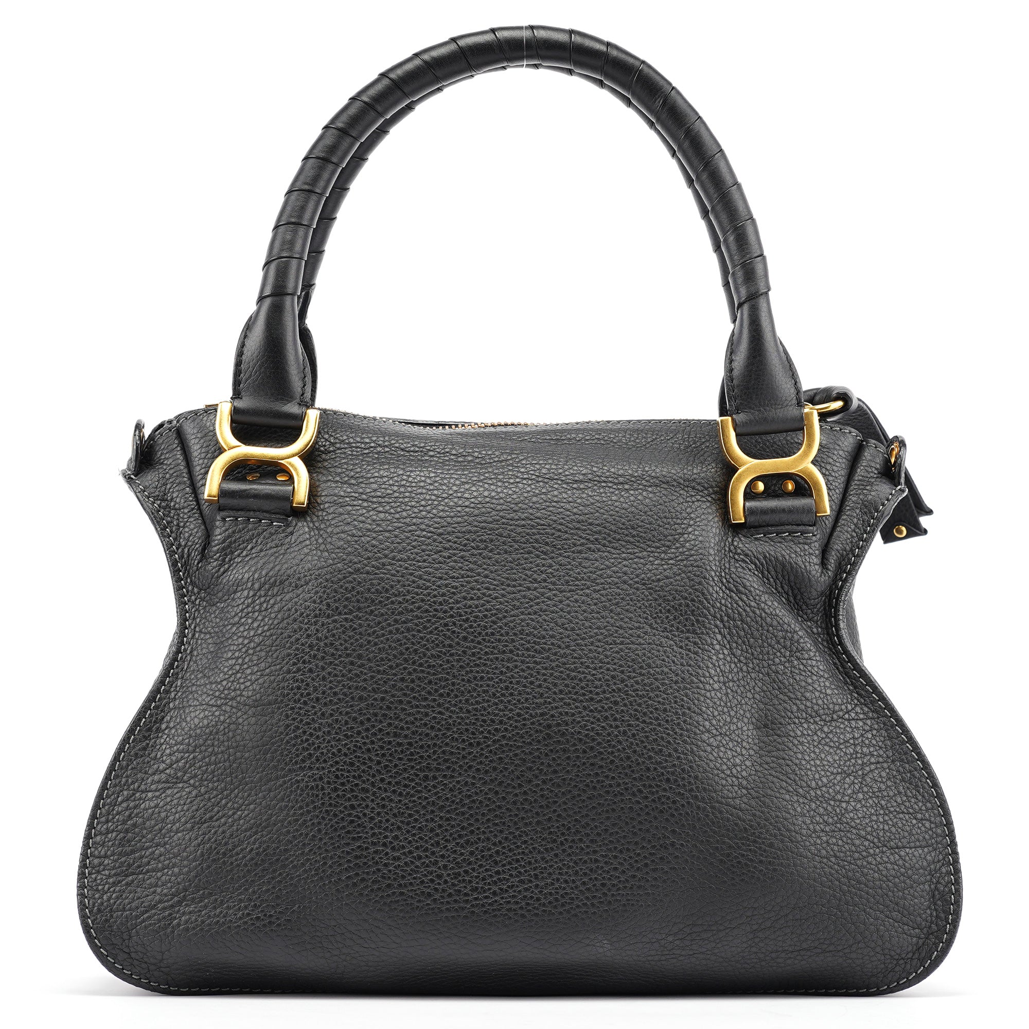 Black Leather Marcie 2-Way Bag