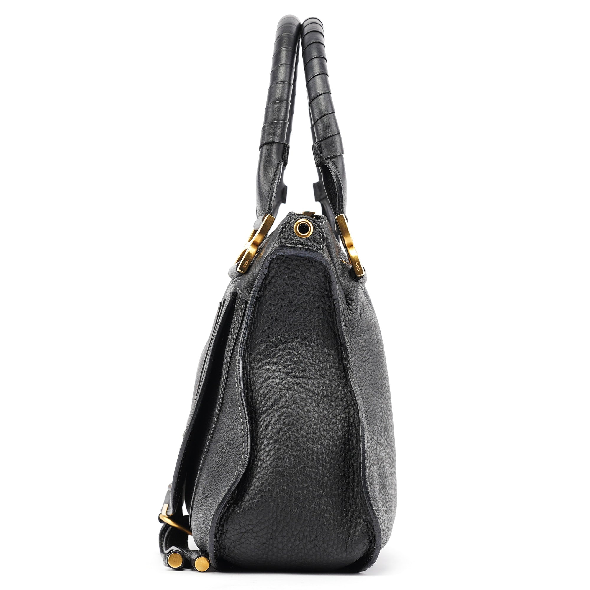 Black Leather Marcie 2-Way Bag