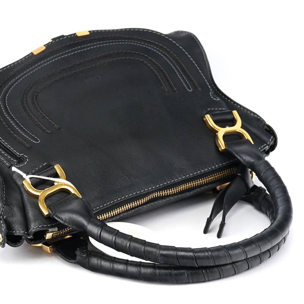 Black Leather Marcie 2-Way Bag
