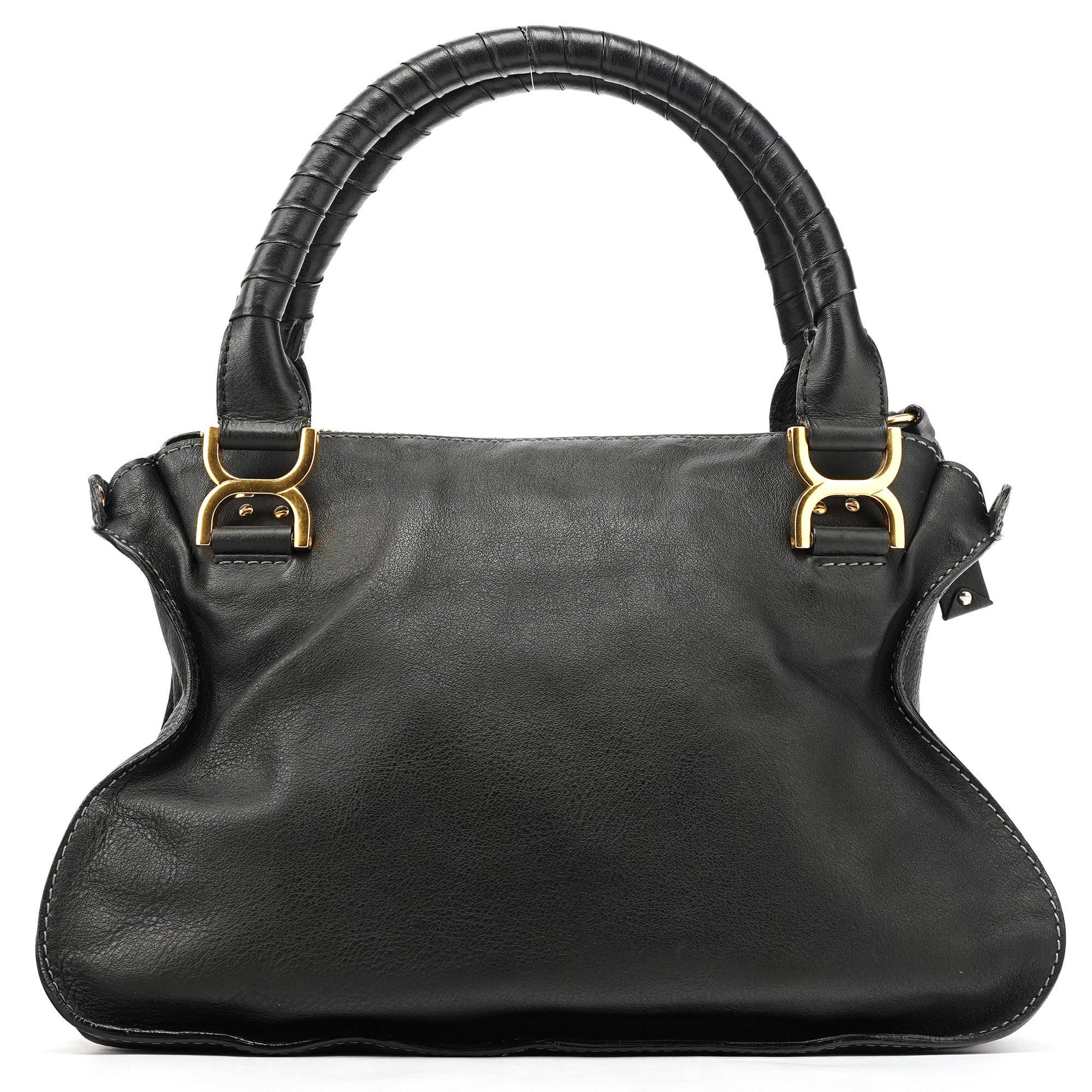 Black Leather Marcie 2-Way Bag