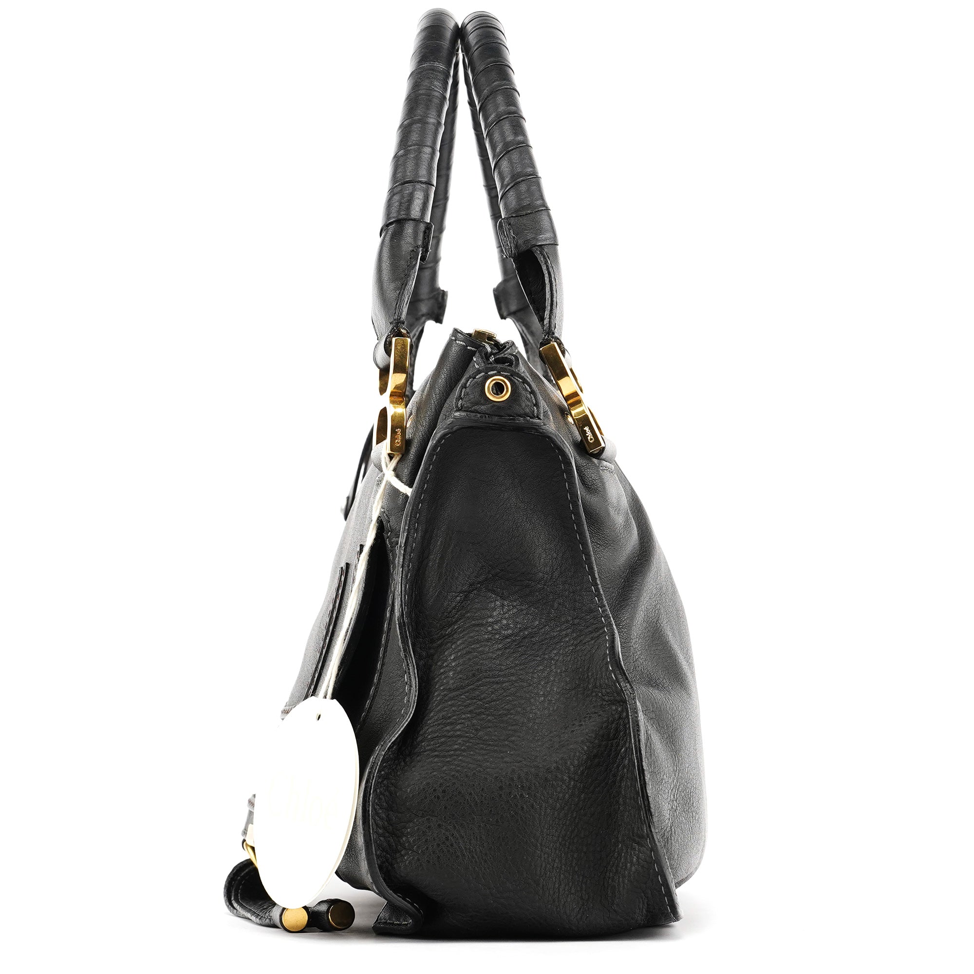 Black Leather Marcie 2-Way Bag