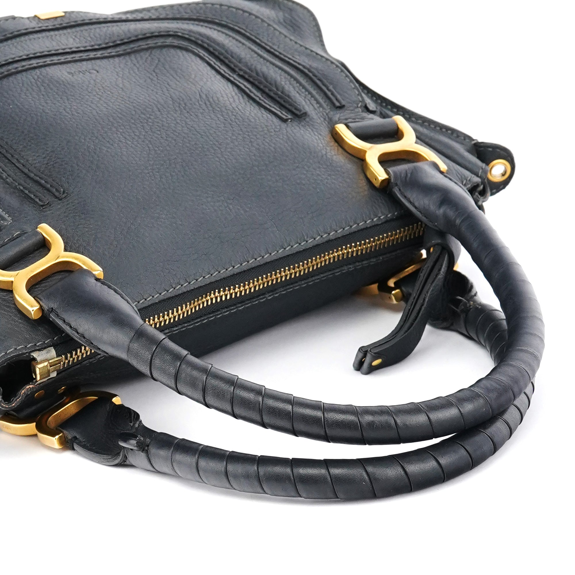 Black Leather Marcie 2-Way Bag