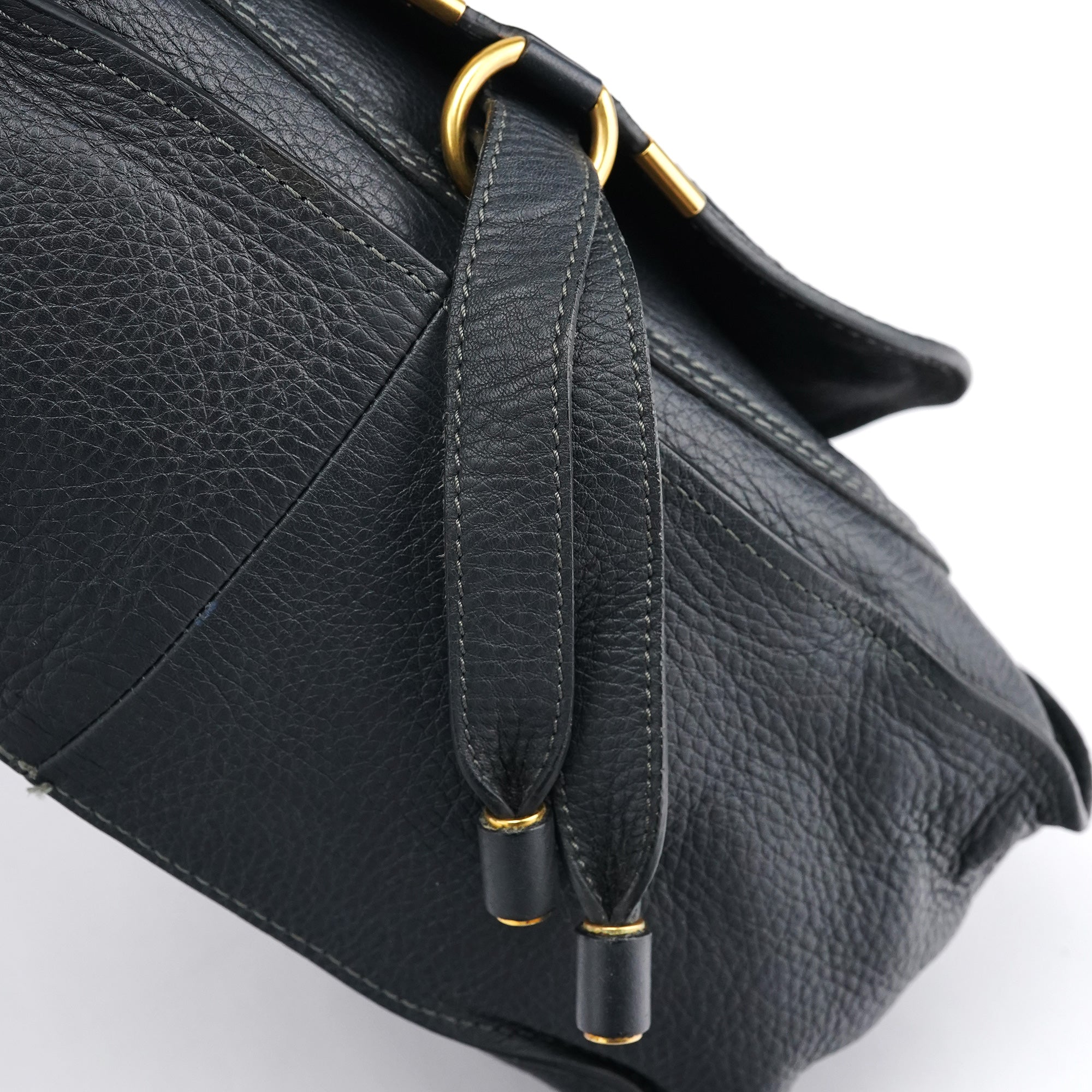 Black Leather Marcie 2-Way Bag