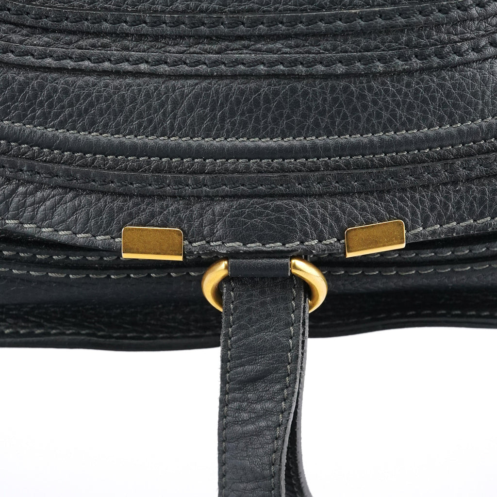Black Leather Marcie 2-Way Bag