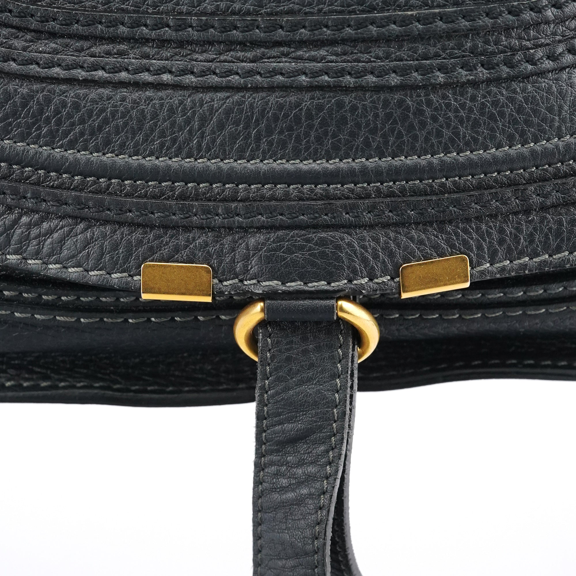 Black Leather Marcie 2-Way Bag