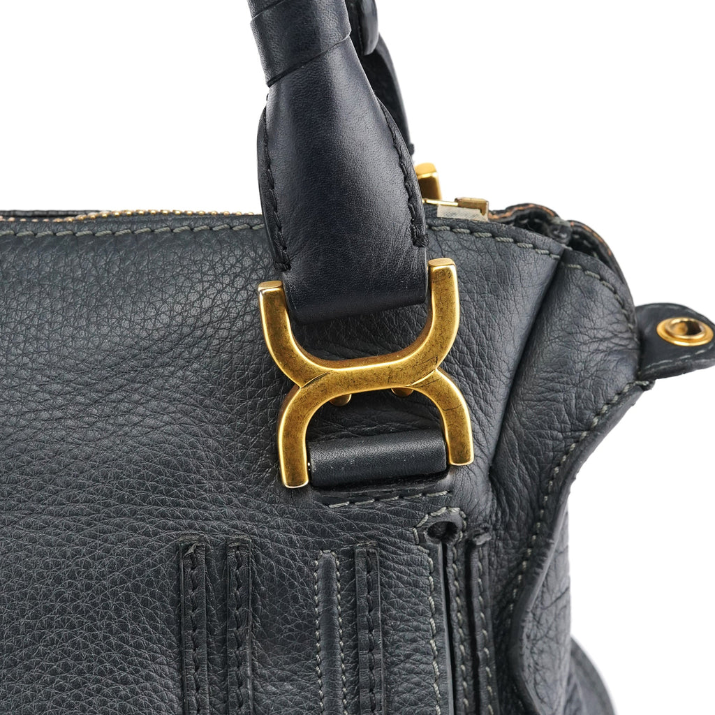 Black Leather Marcie 2-Way Bag