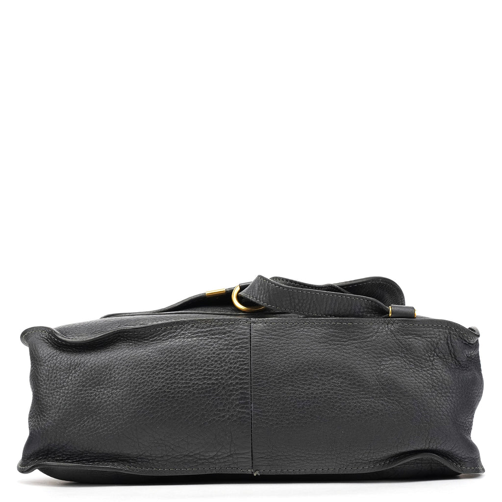 Black Leather Marcie 2-Way Bag