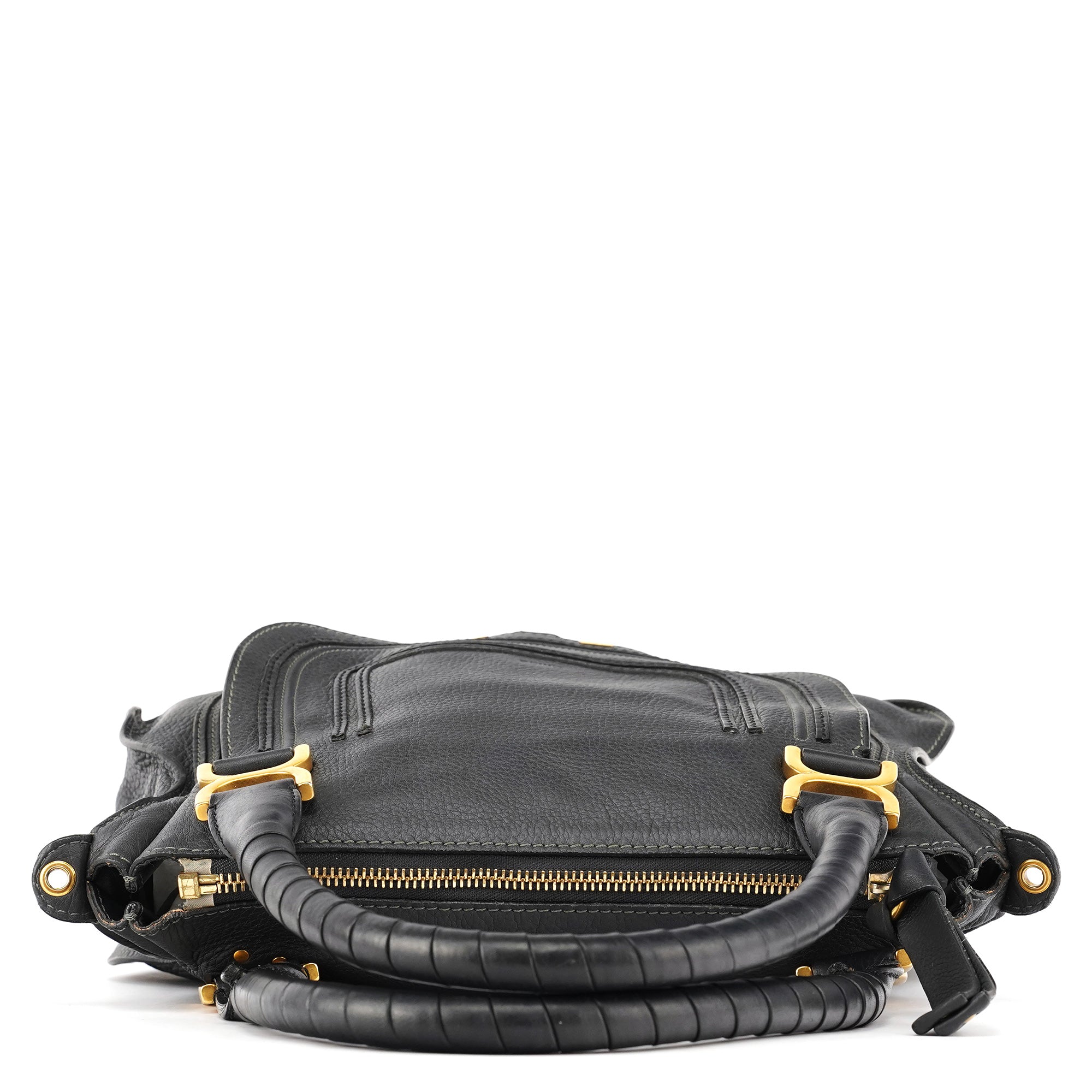 Black Leather Marcie 2-Way Bag
