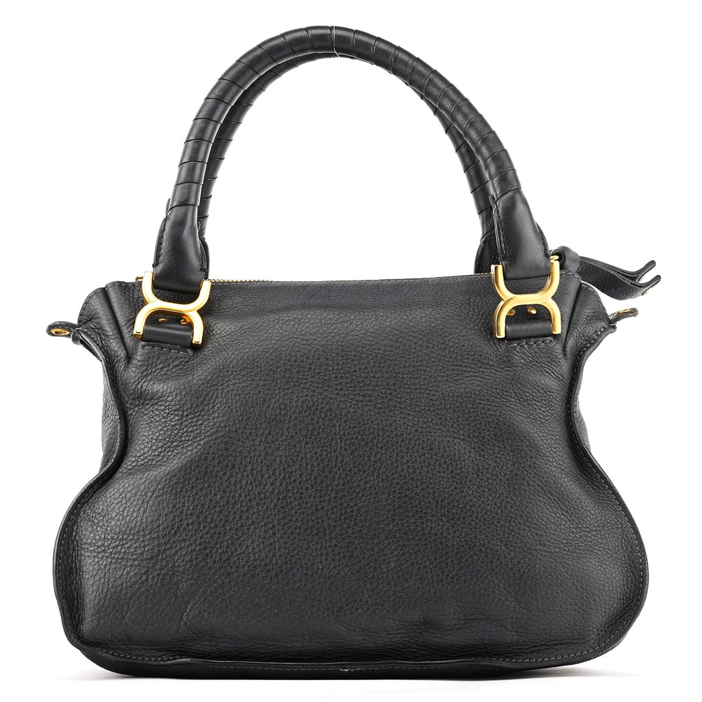 Black Leather Marcie 2-Way Bag