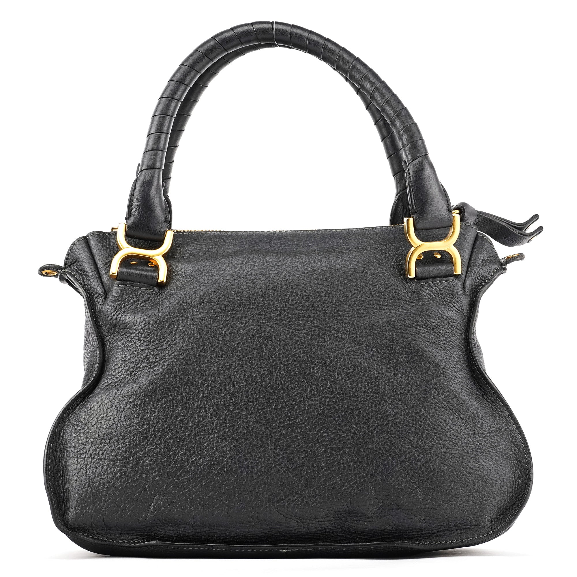 Black Leather Marcie 2-Way Bag