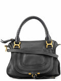 Black Leather Marcie 2-Way Bag