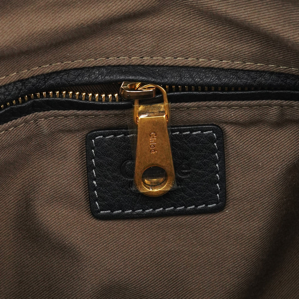 Black Leather Marcie 2-Way Bag