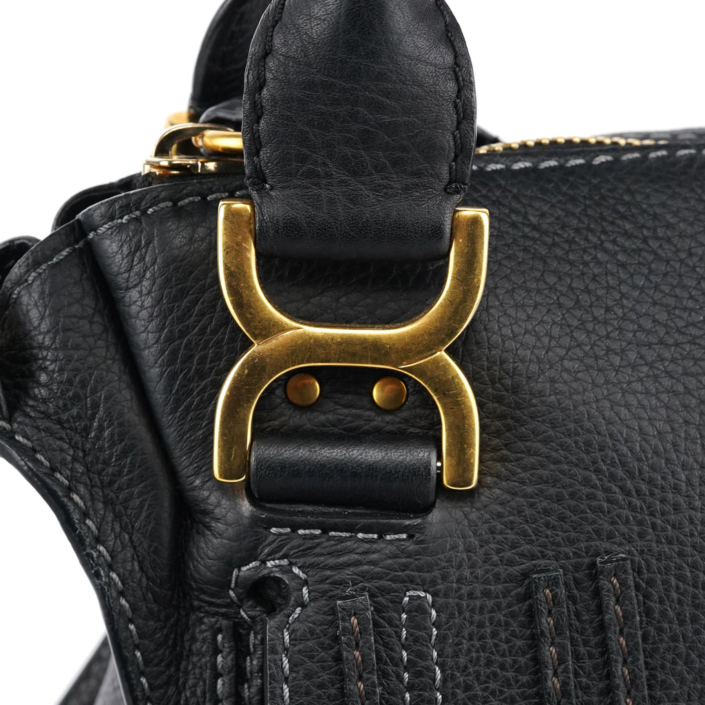 Black Leather Marcie 2-Way Bag