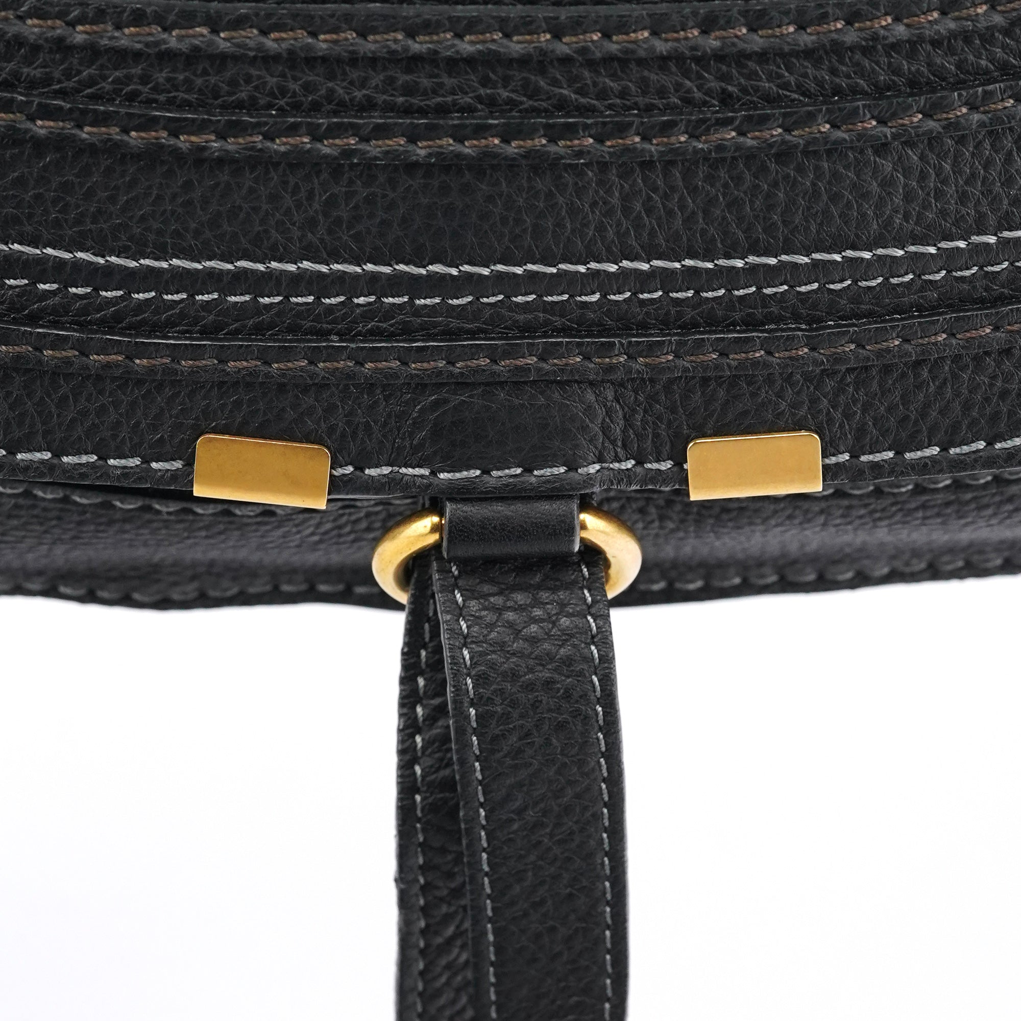 Black Leather Marcie 2-Way Bag