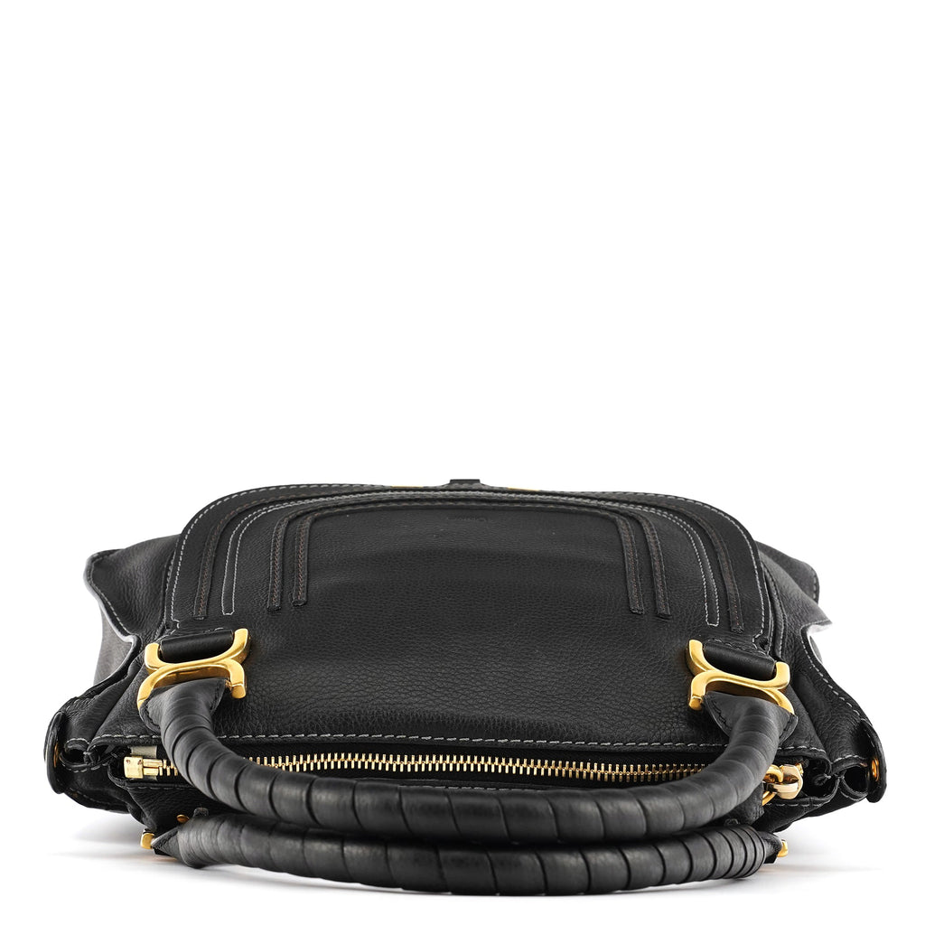 Black Leather Marcie 2-Way Bag
