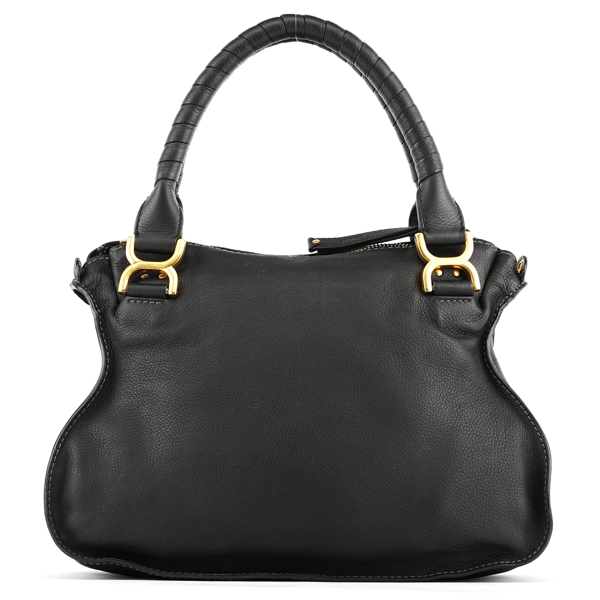 Black Leather Marcie 2-Way Bag