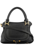 Black Leather Marcie 2-Way Bag