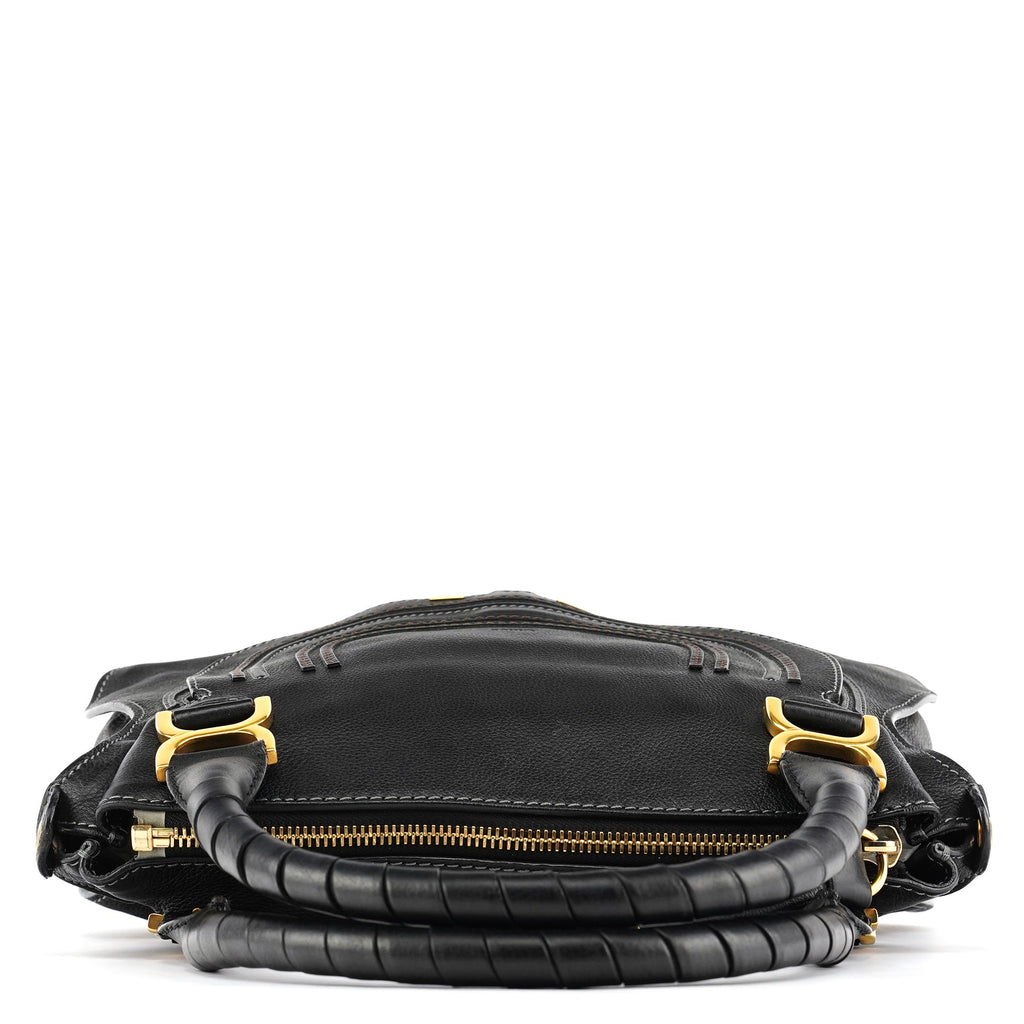 Black Leather Marcie 2-Way Bag