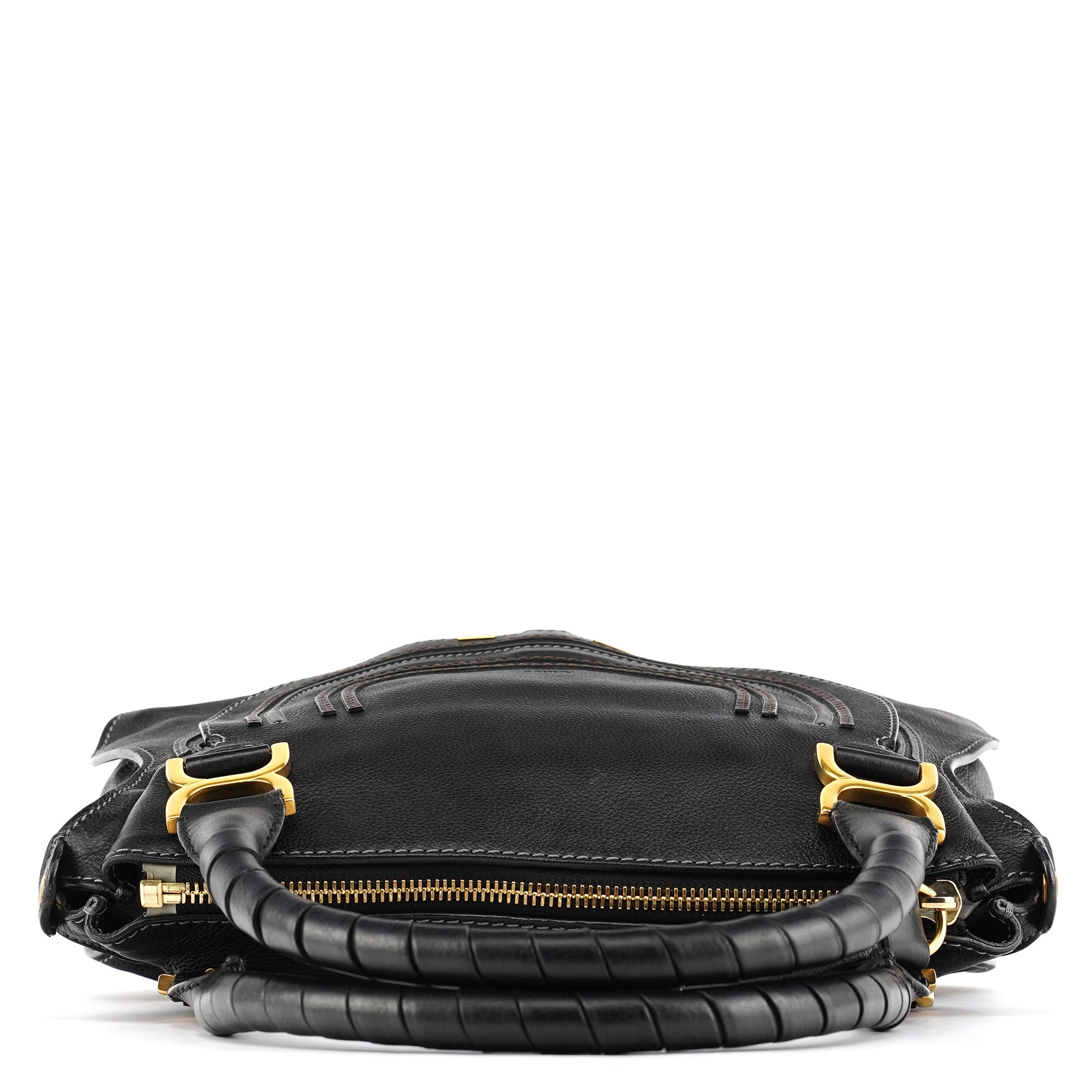 Black Leather Marcie 2-Way Bag