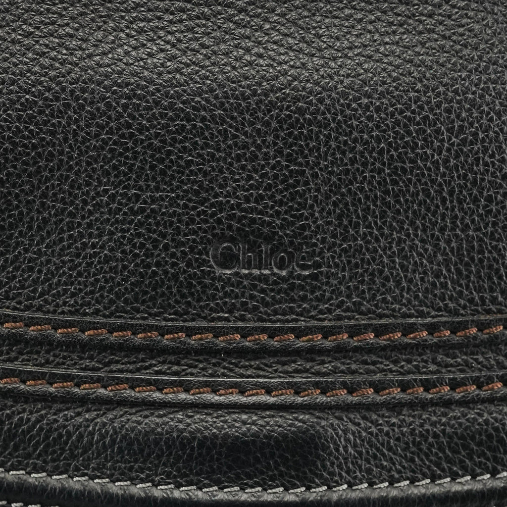 Black Leather Marcie 2-Way Bag