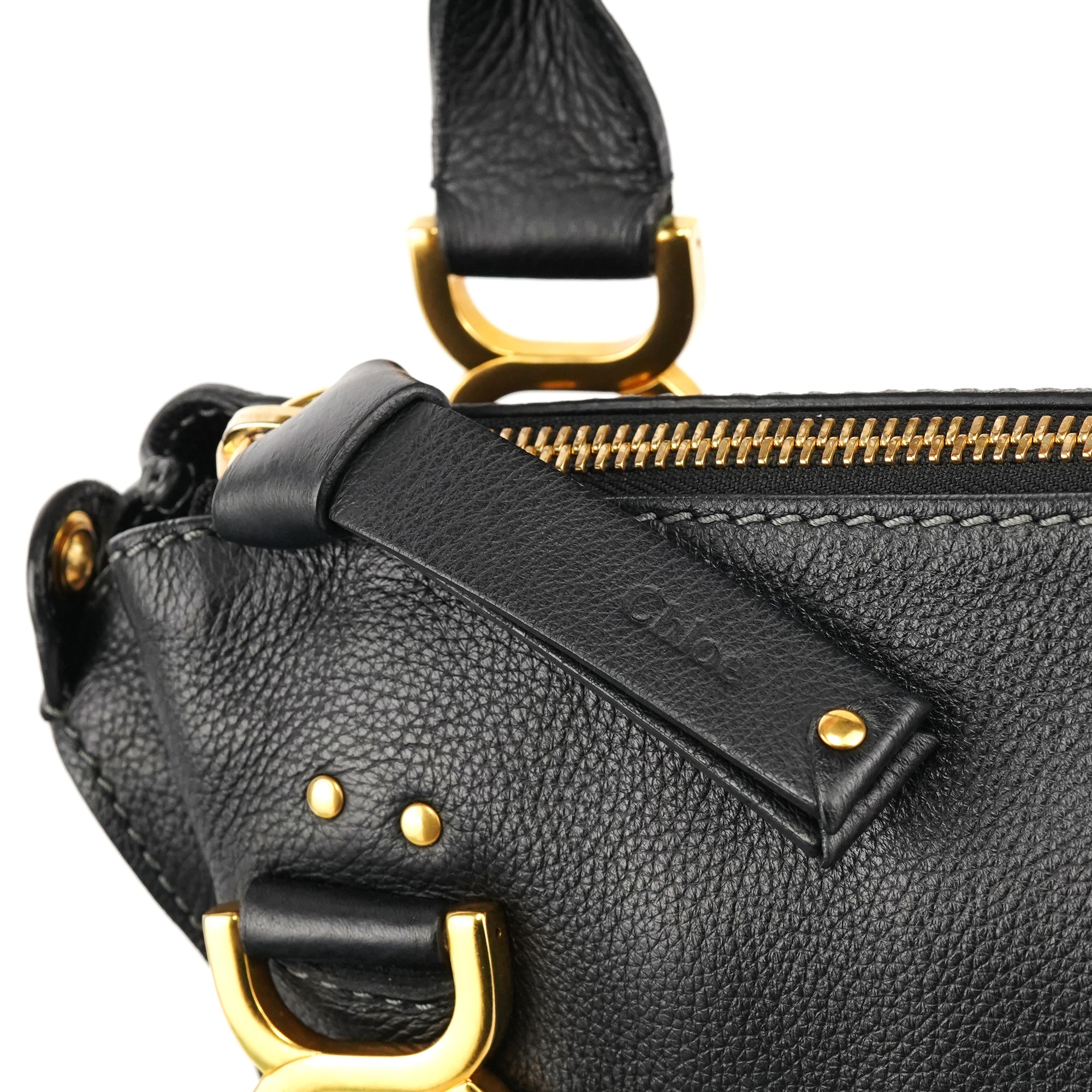 Black Leather Marcie 2-Way Bag