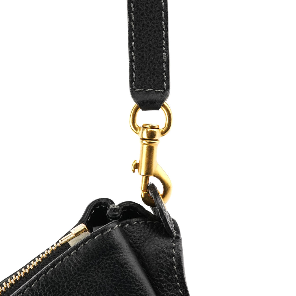 Black Leather Marcie 2-Way Bag