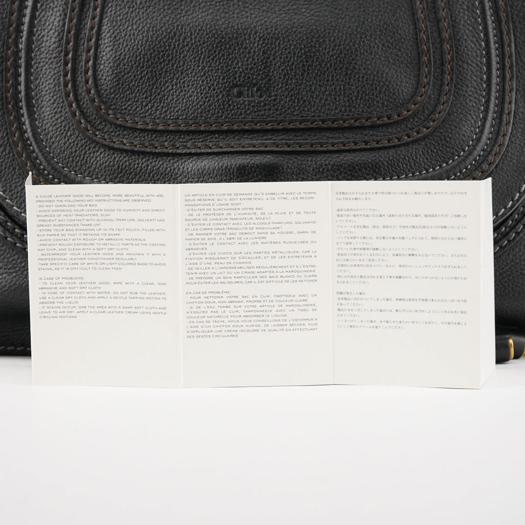 Black Leather Marcie 2-Way Bag