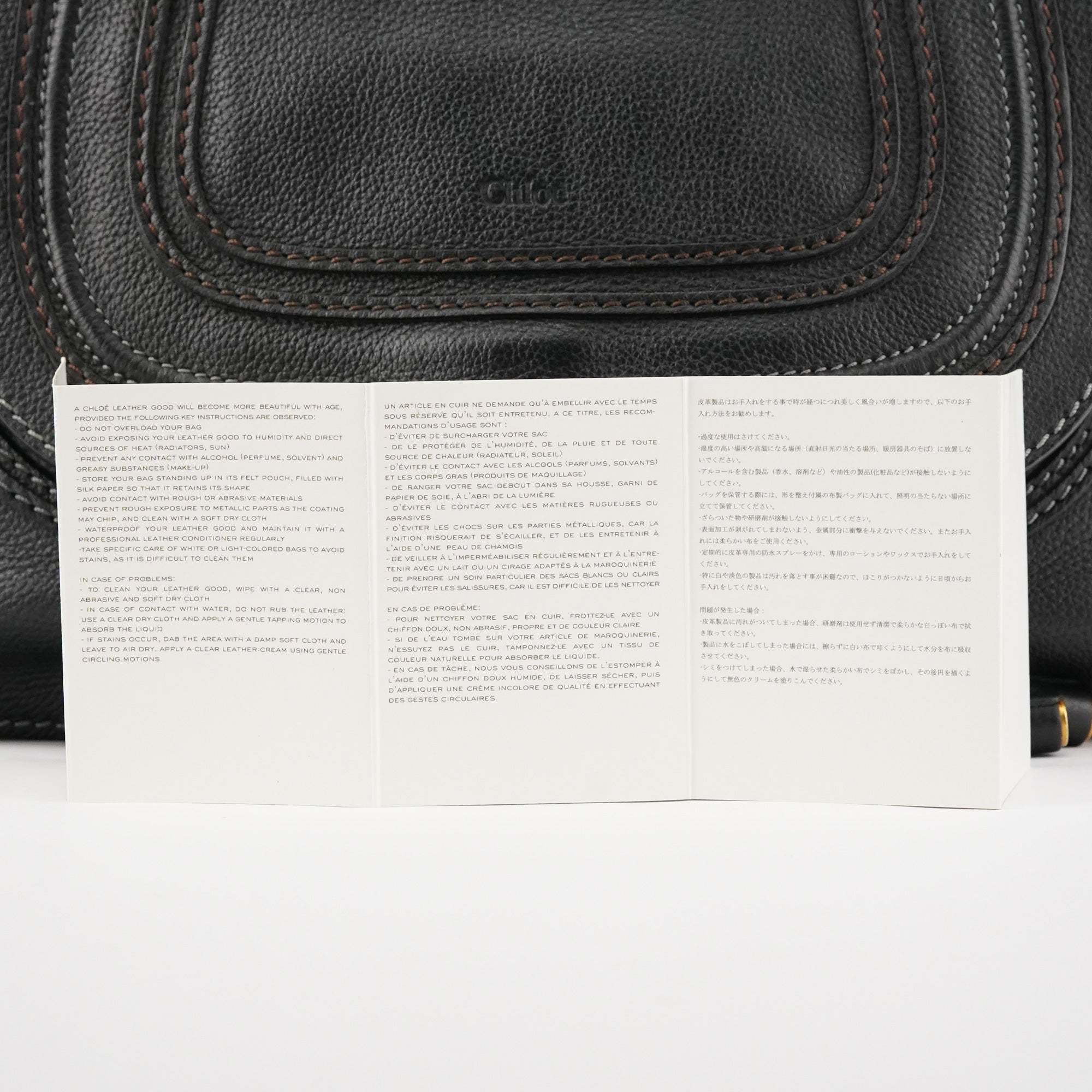 Black Leather Marcie 2-Way Bag