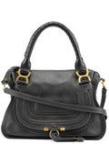 Black Leather Marcie 2-Way Shoulder Bag