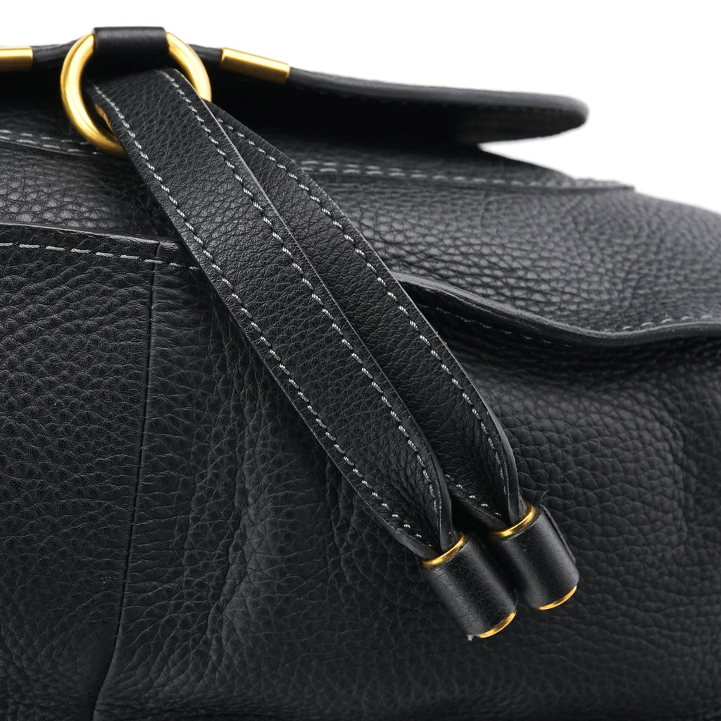 Black Leather Marcie 2-Way Shoulder Bag