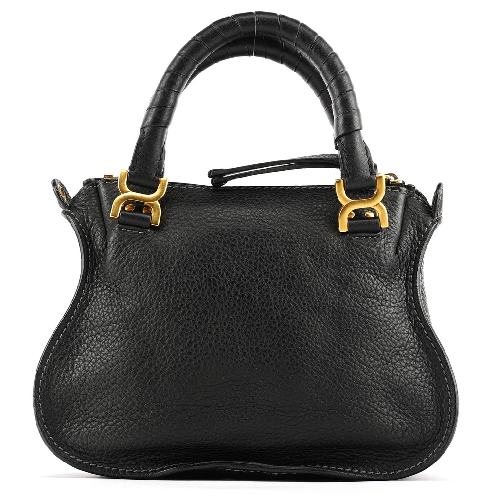 Black Leather Marcie Mini 2-Way Bag