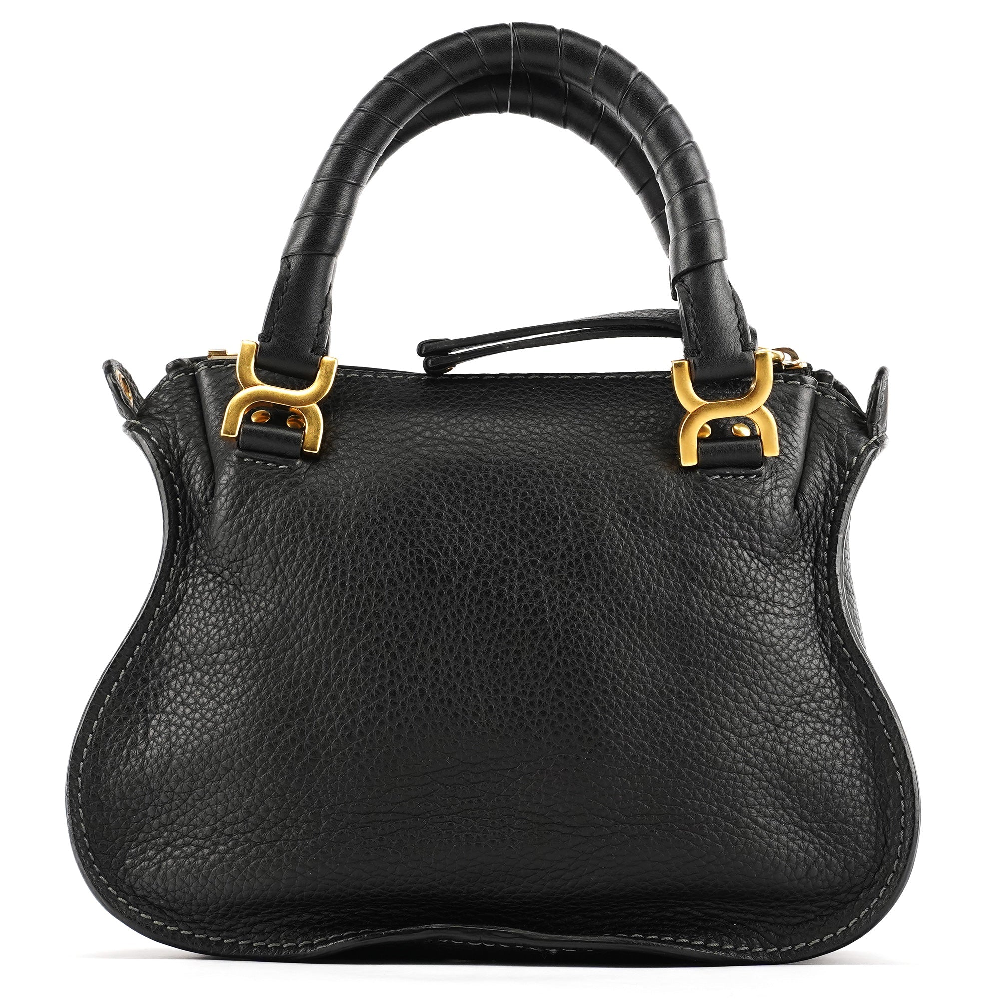 Black Leather Marcie Mini 2-Way Bag
