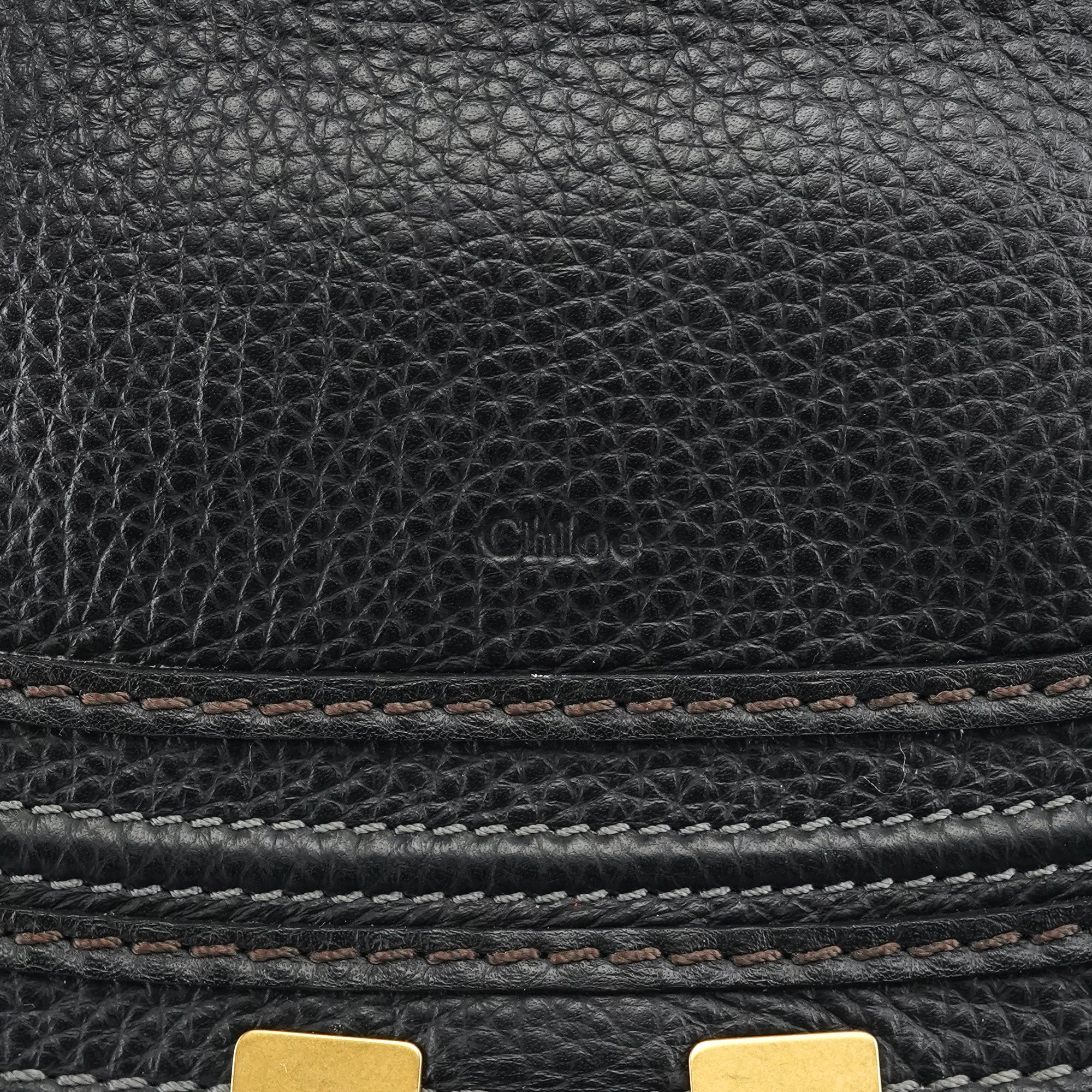 Black Leather Marcie Mini 2-Way Bag