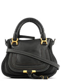 Black Leather Marcie Mini 2-Way Bag