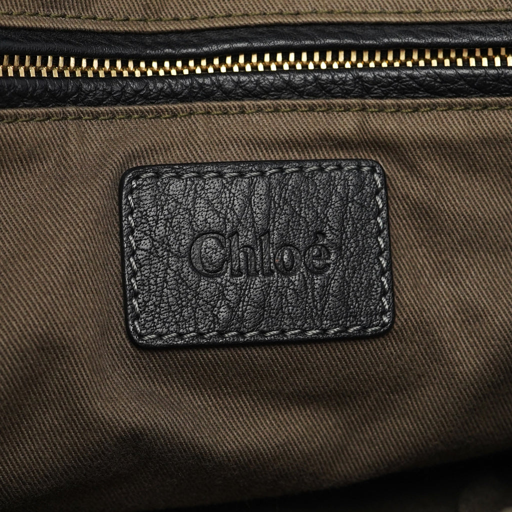 Black Leather Marcie Shoulder Bag