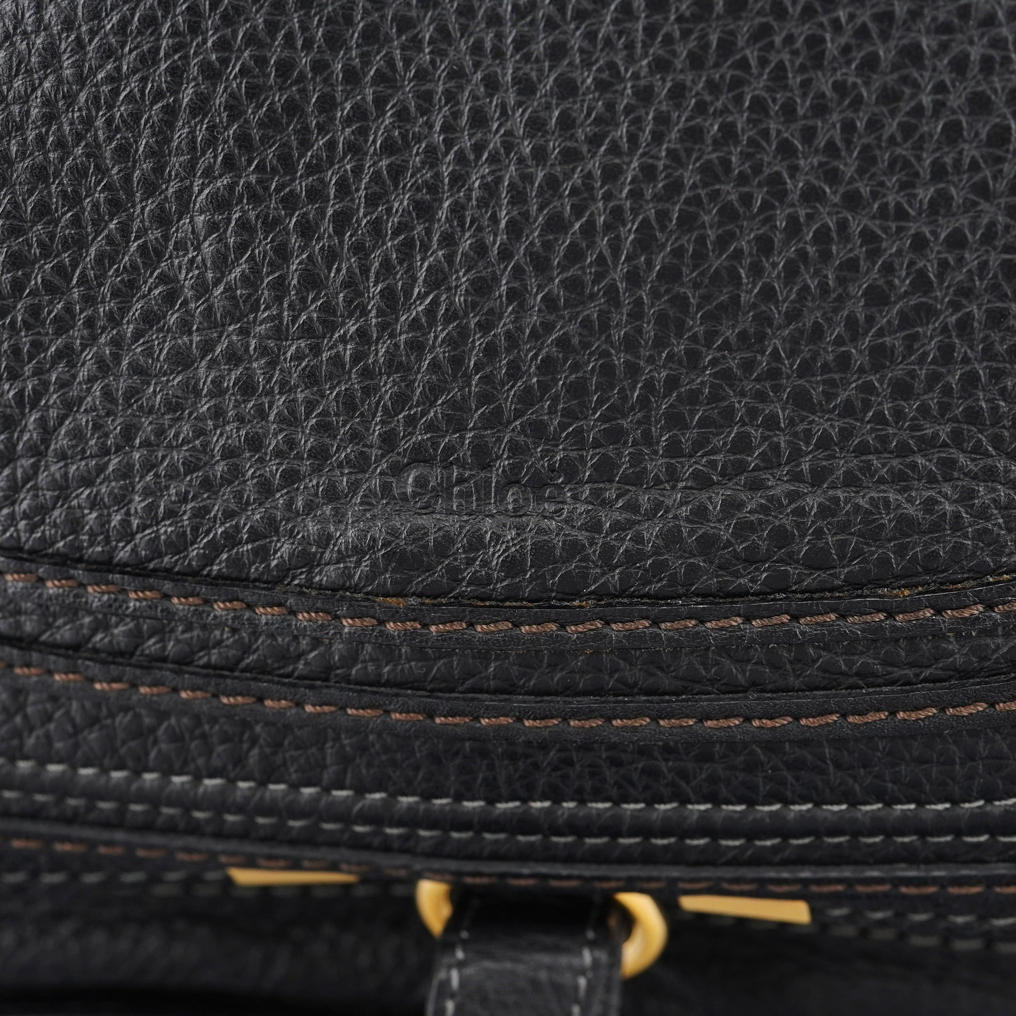 Black Leather Marcie Shoulder Bag