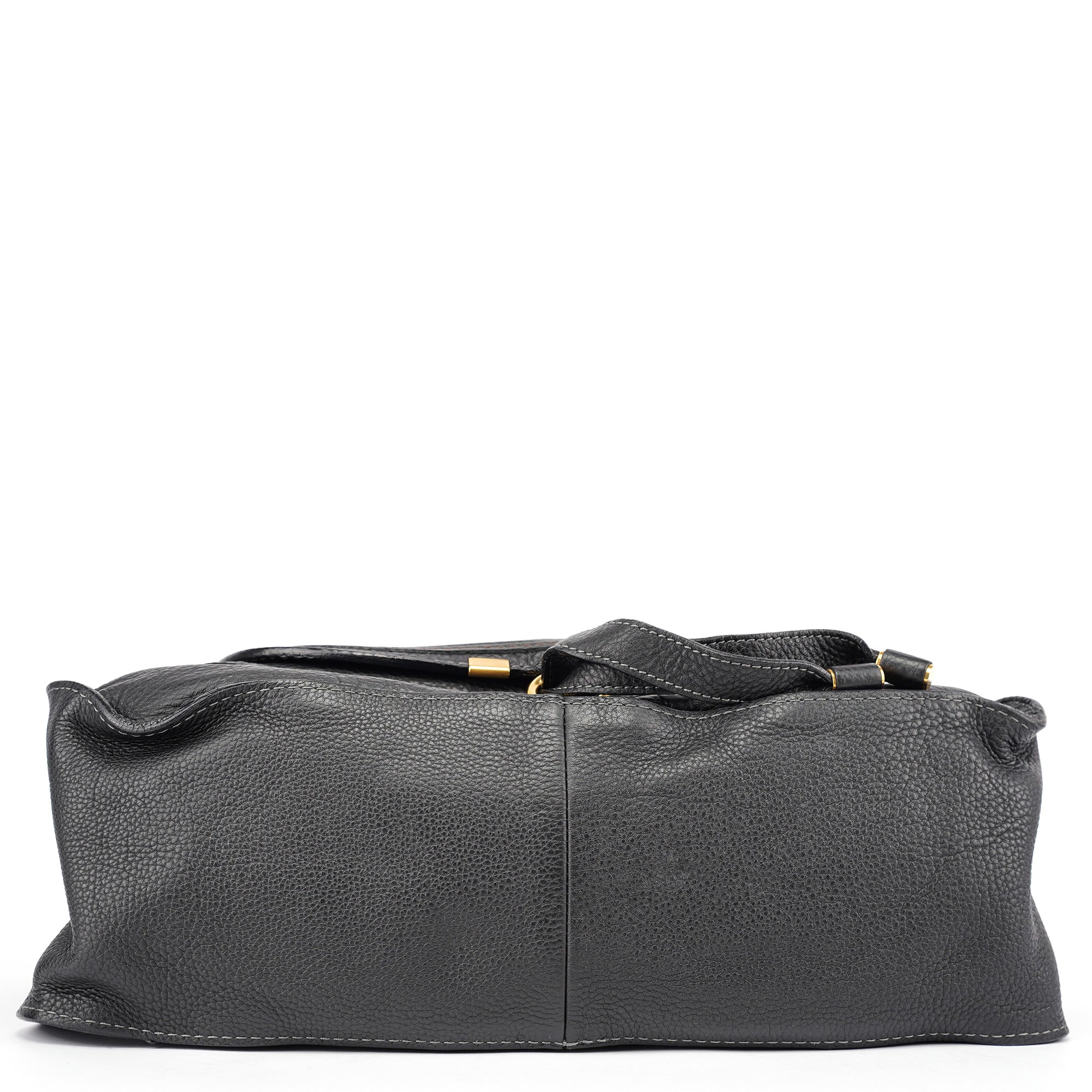 Black Leather Marcie Shoulder Bag