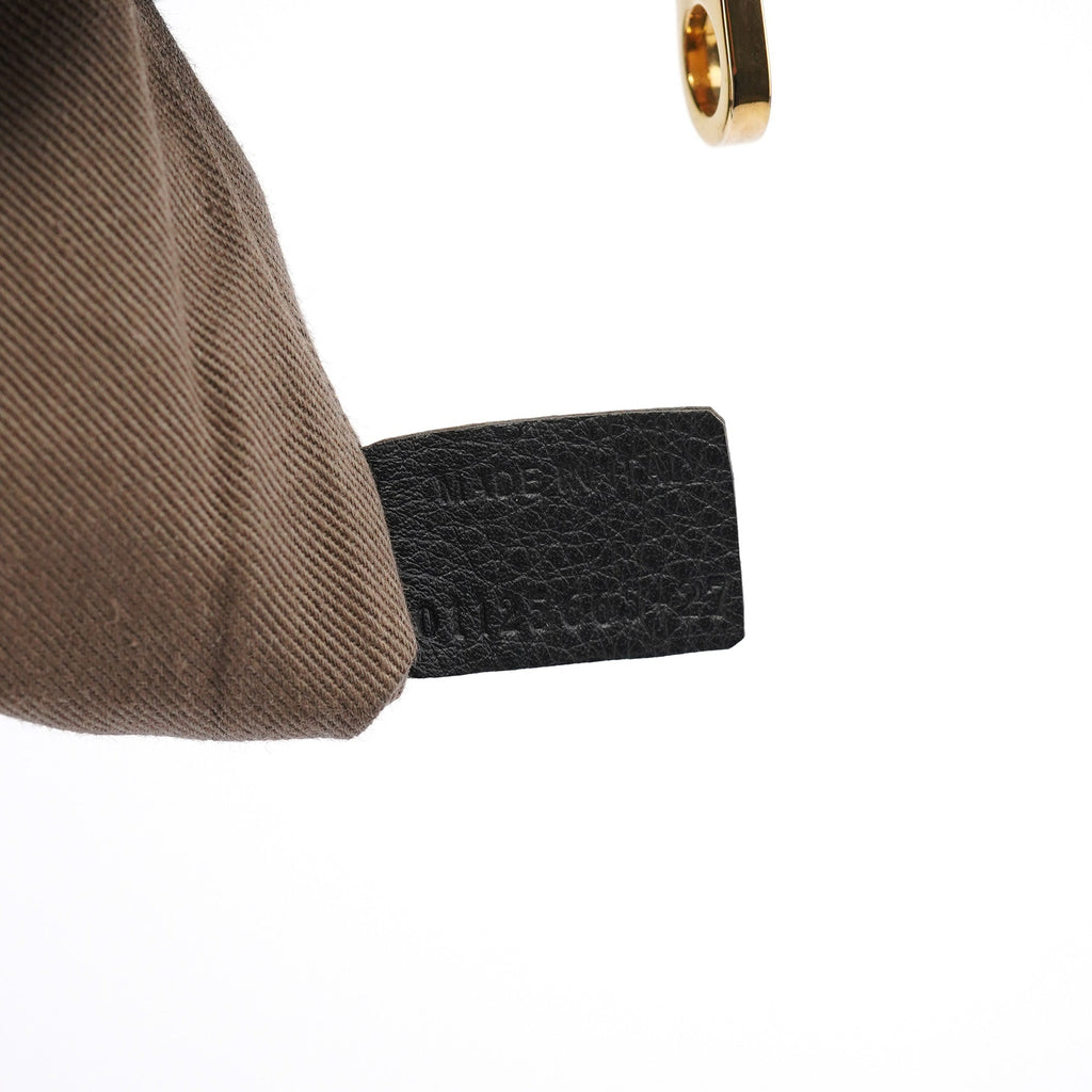Black Leather Marcie Shoulder Bag