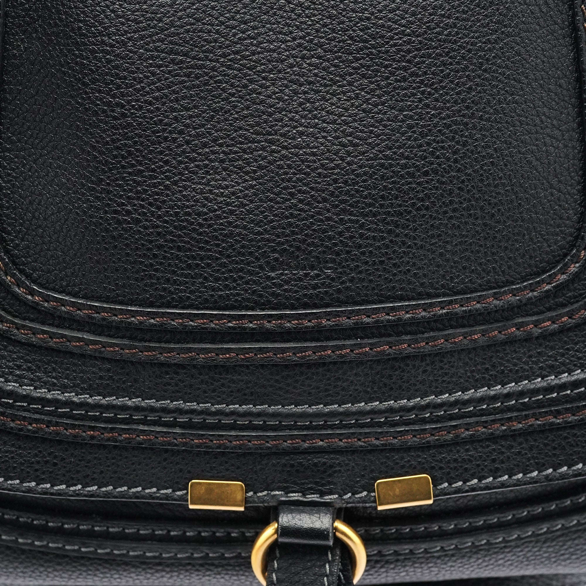 Black Leather Marcie Shoulder Bag