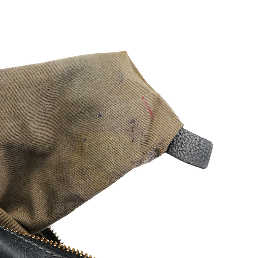 Black Leather Marcie Shoulder Bag