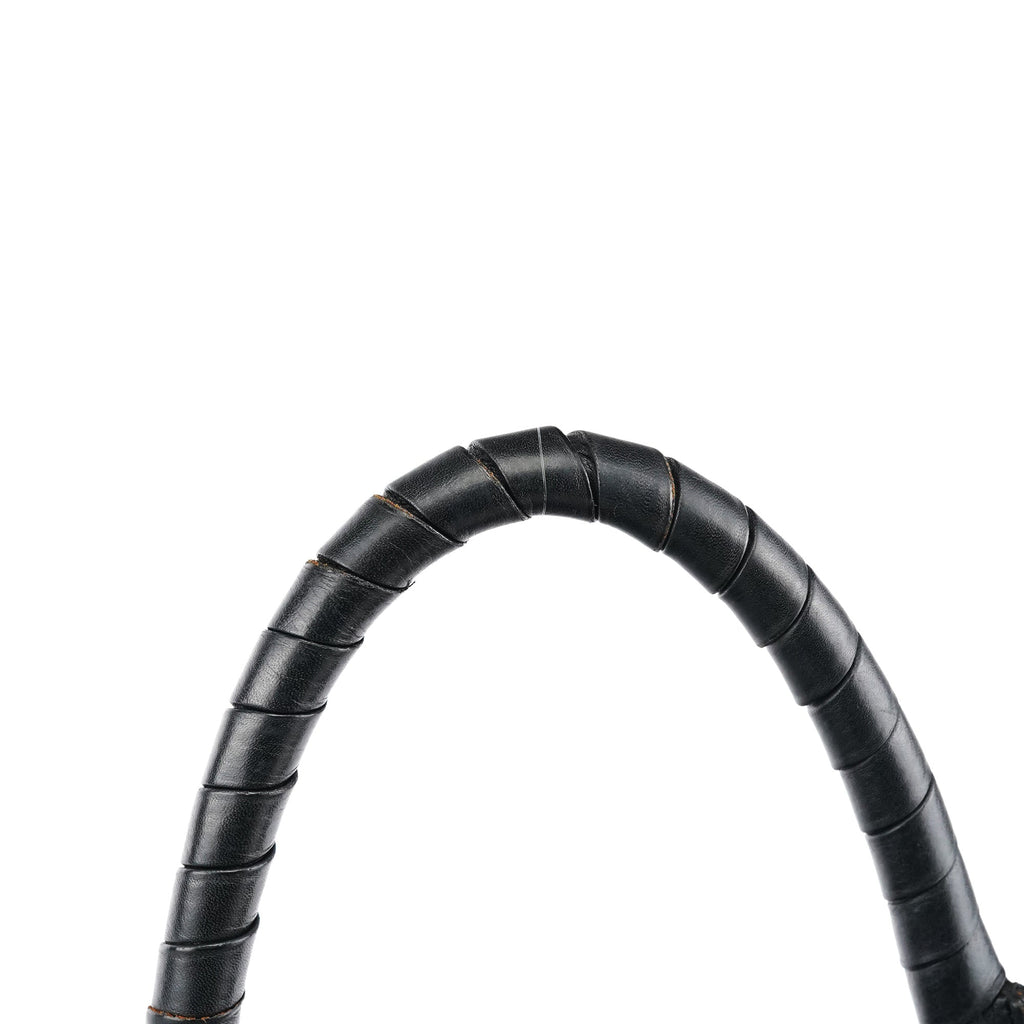 Black Leather Marcie Shoulder Bag