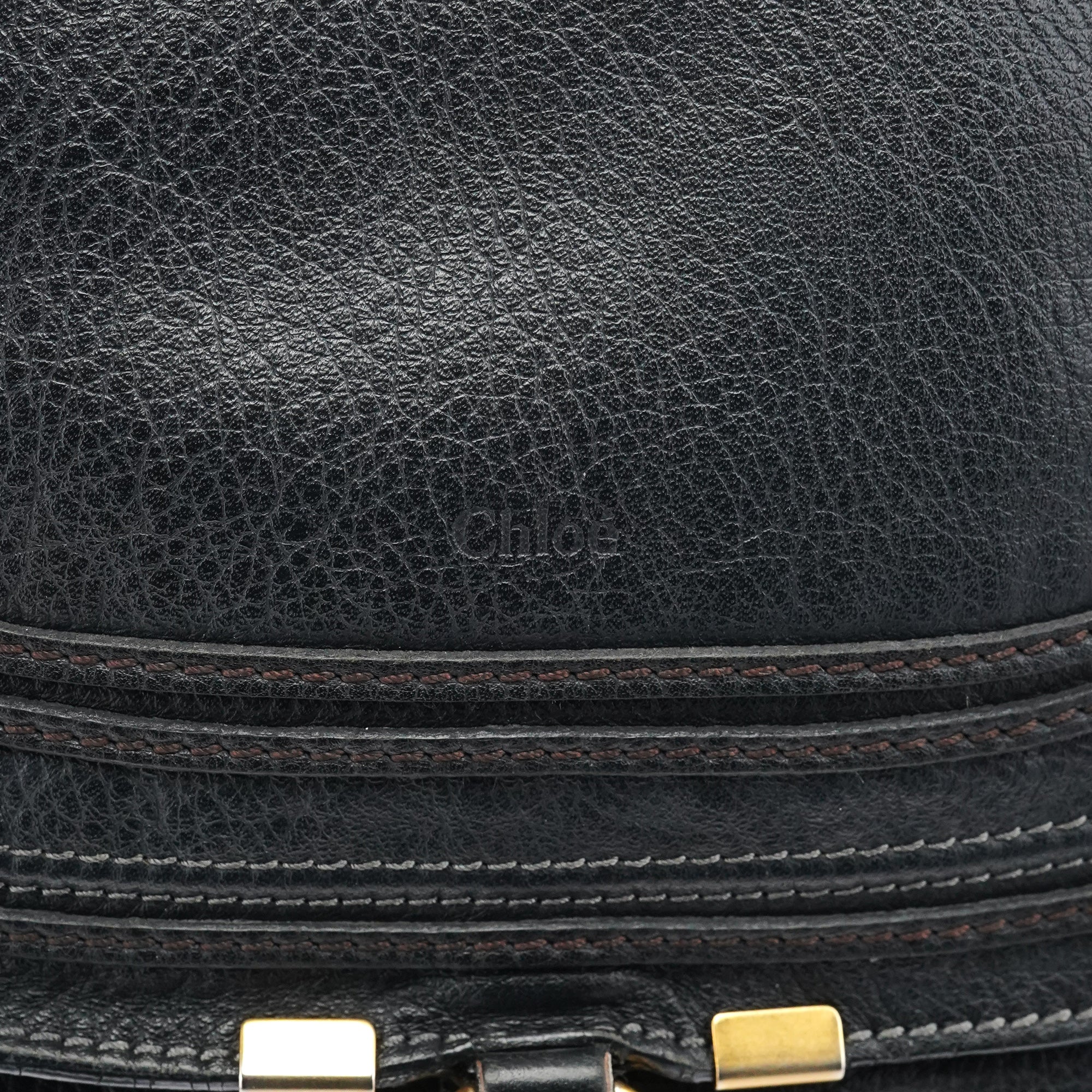 Black Leather Marcie Shoulder Bag