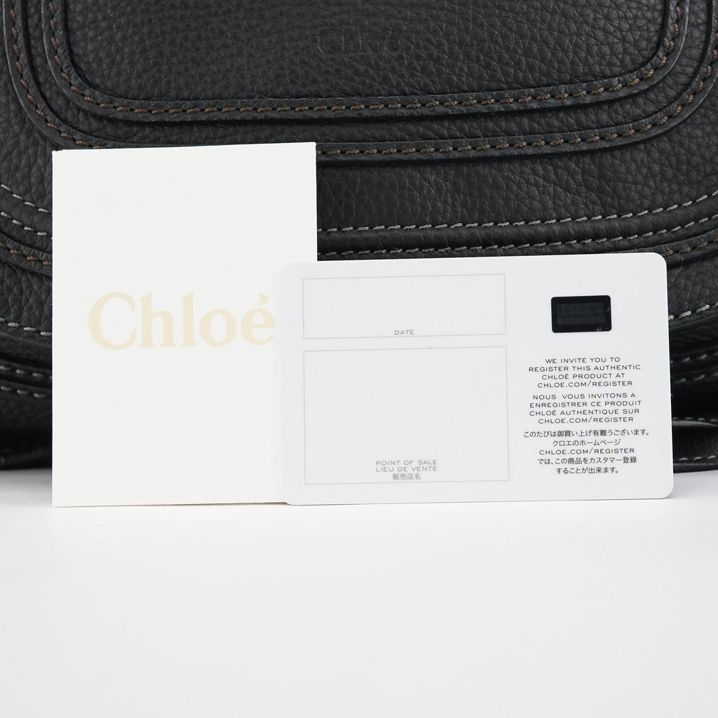 Black Leather Marcie Shoulder Bag