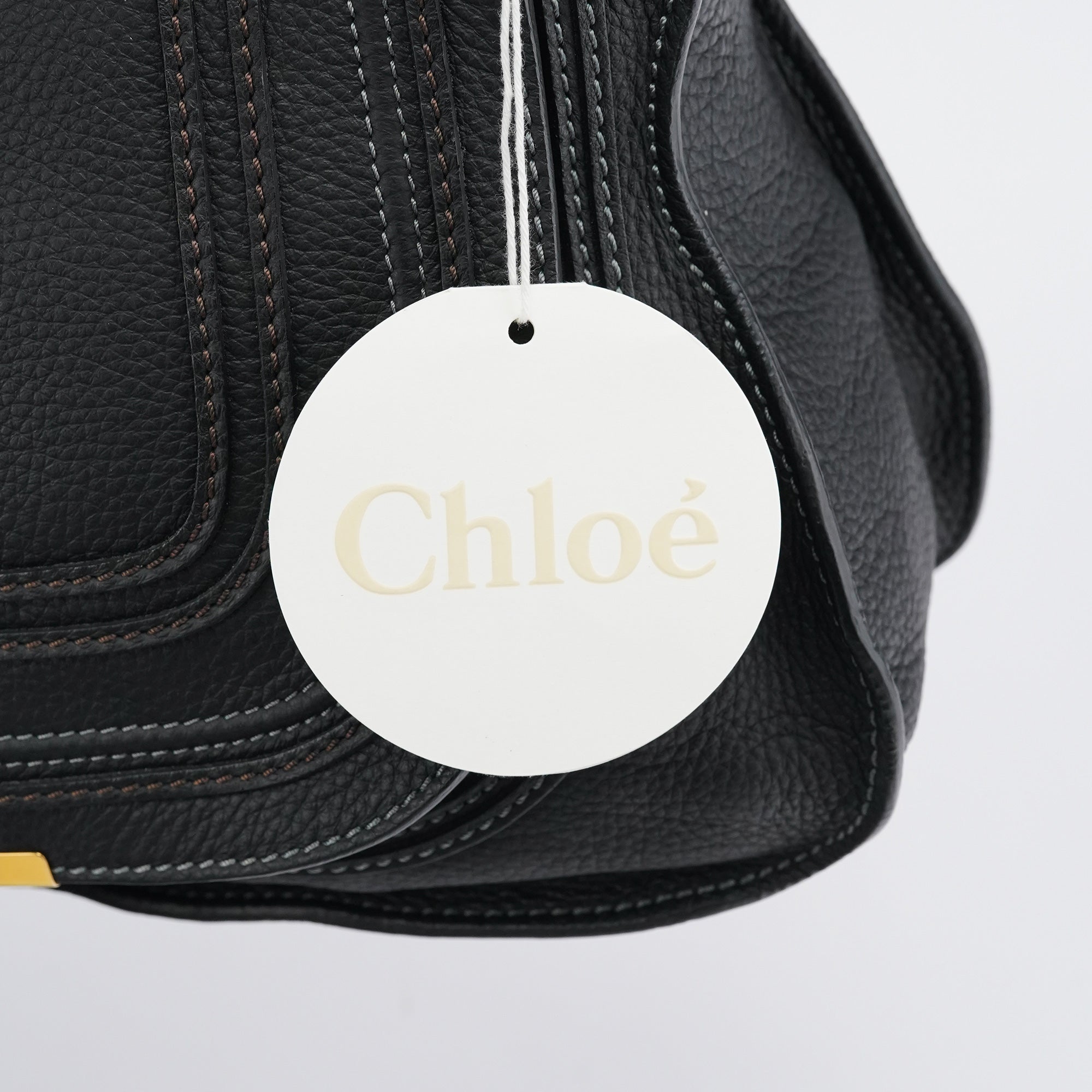 Black Leather Marcie Shoulder Bag