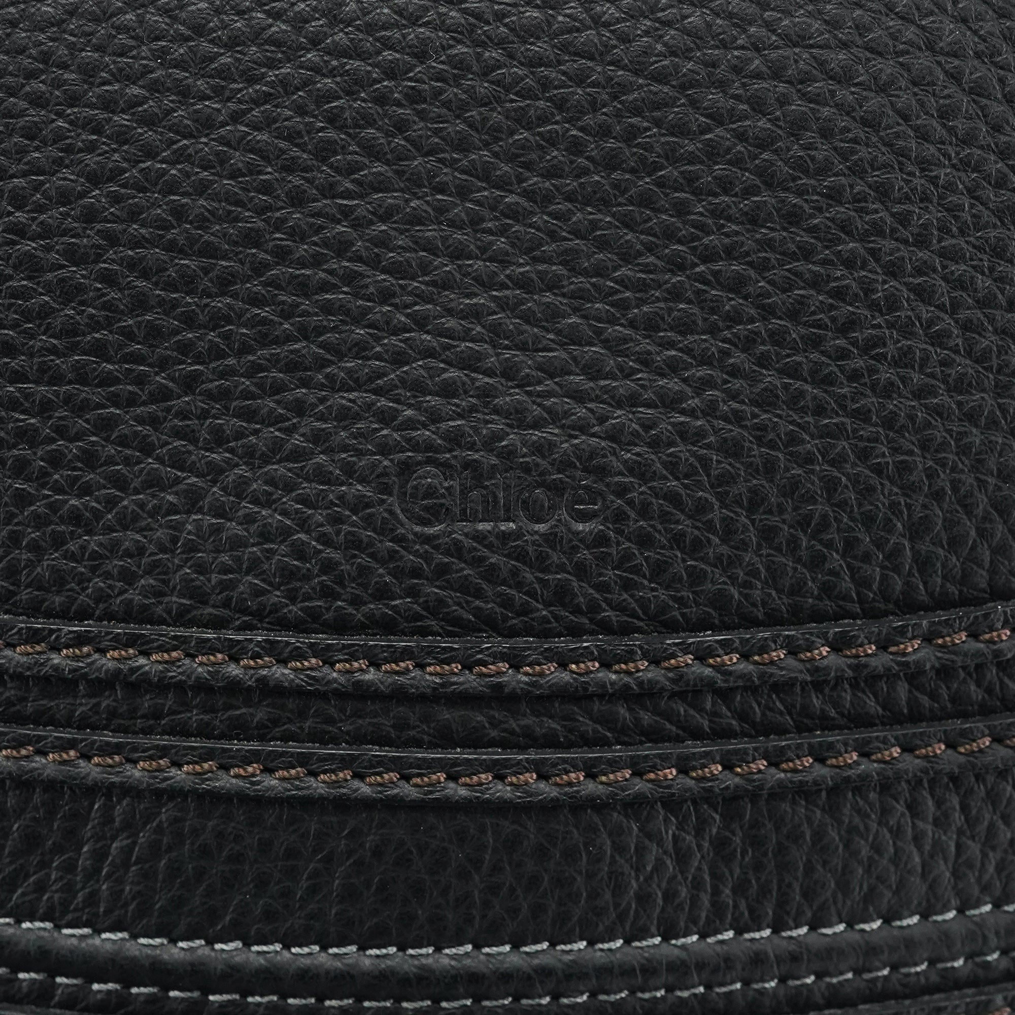 Black Leather Marcie Shoulder Bag