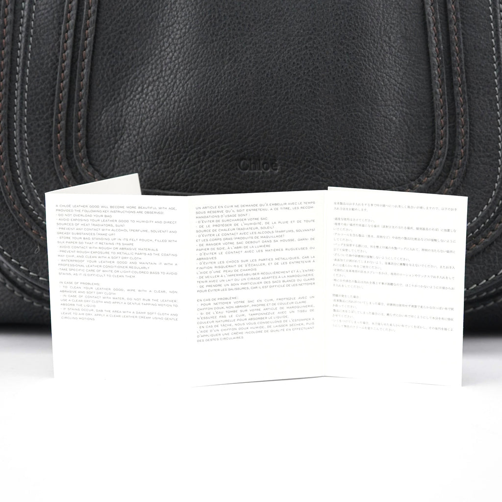 Black Leather Marcie Tote Bag