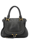 Black Leather Marcie Tote Bag